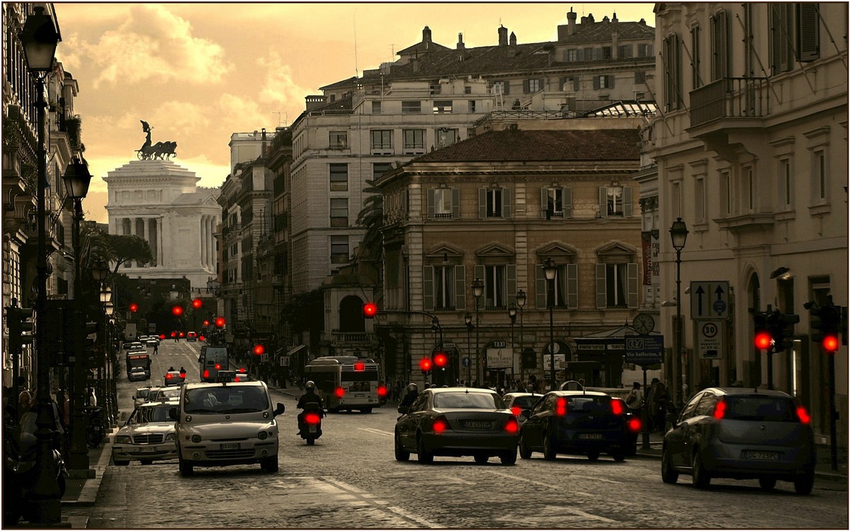 photo "Red Lights" tags: architecture, landscape, summer