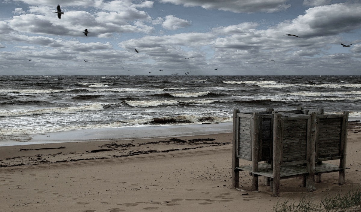 photo "Storm on the Beach" tags: landscape, autumn, water