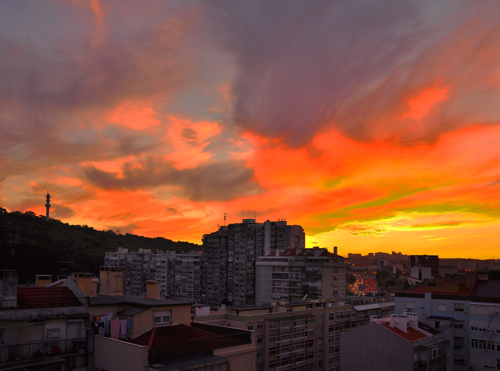 photo "My Balcony" tags: landscape, city, sunset