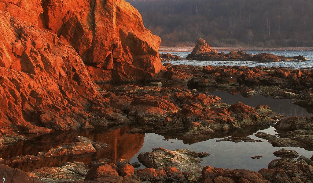 фото "Отлив, у красных скал" метки: пейзаж, вода