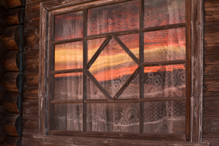 photo "Burning window" tags: landscape, fragment, sunset