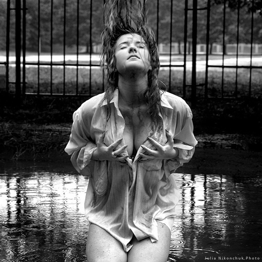 фото "KATE AFTER RAIN" метки: черно-белые, гламур, 