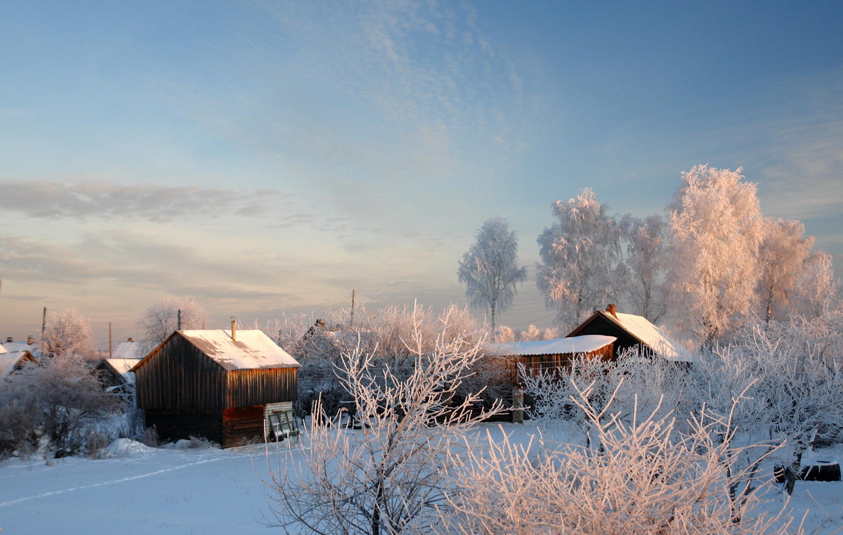 фото "Морозное утро в деревне." метки: пейзаж, зима