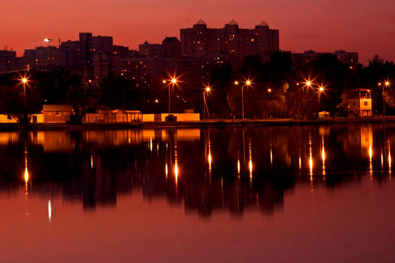 фото "Городские ...(...отражения )" метки: город, пейзаж, закат