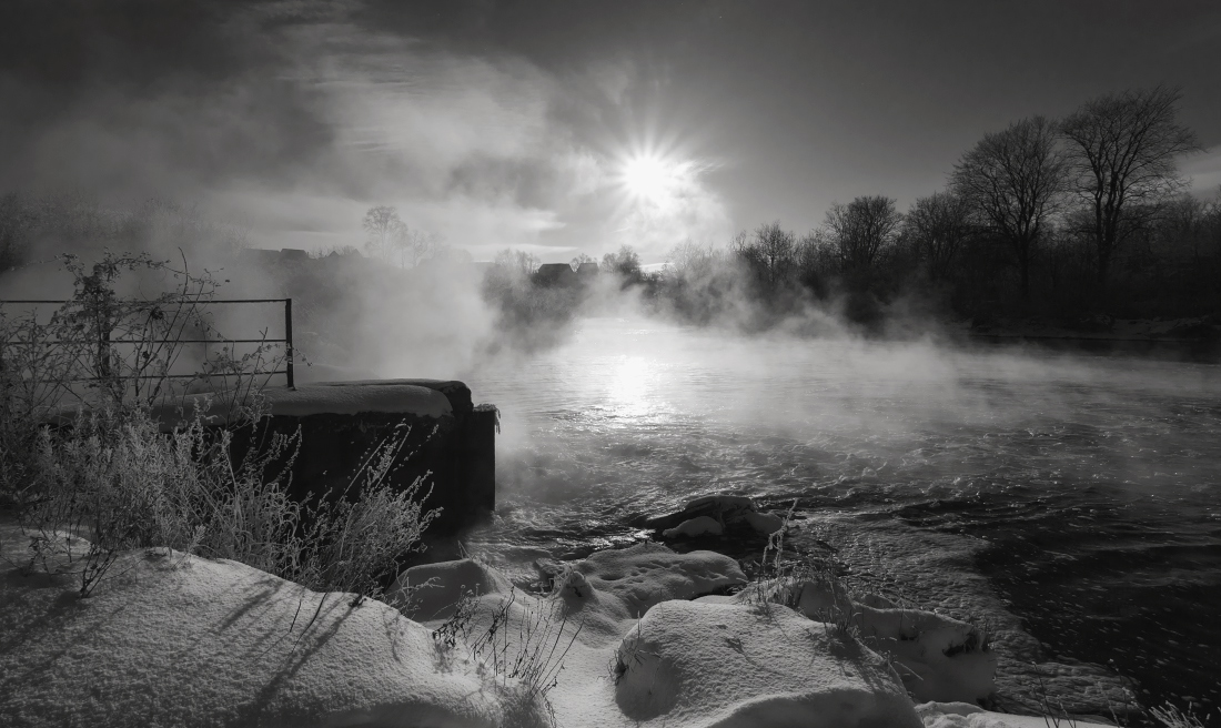 photo "***" tags: landscape, black&white, winter