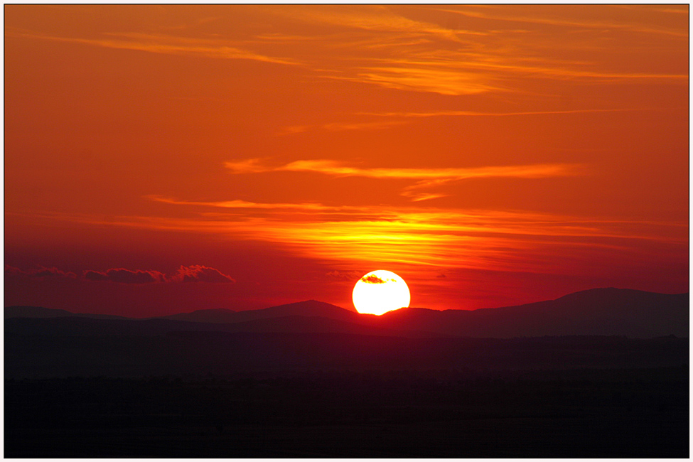фото "Sunset fire" метки: пейзаж, закат, небо, осень, солнце