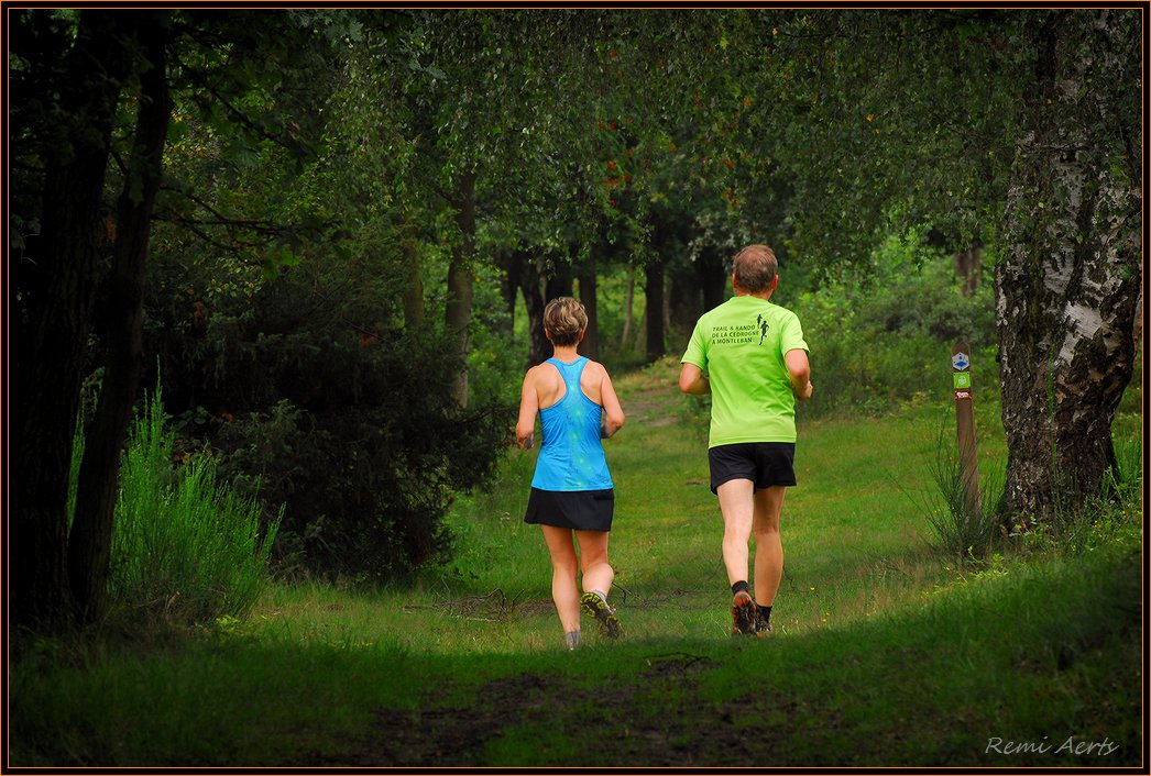 photo "jogging together" tags: landscape, portrait, forest