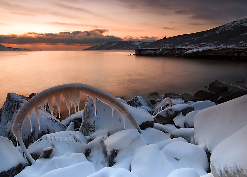 photo "Вечер бухты Нагаева" tags: landscape, sunset, winter