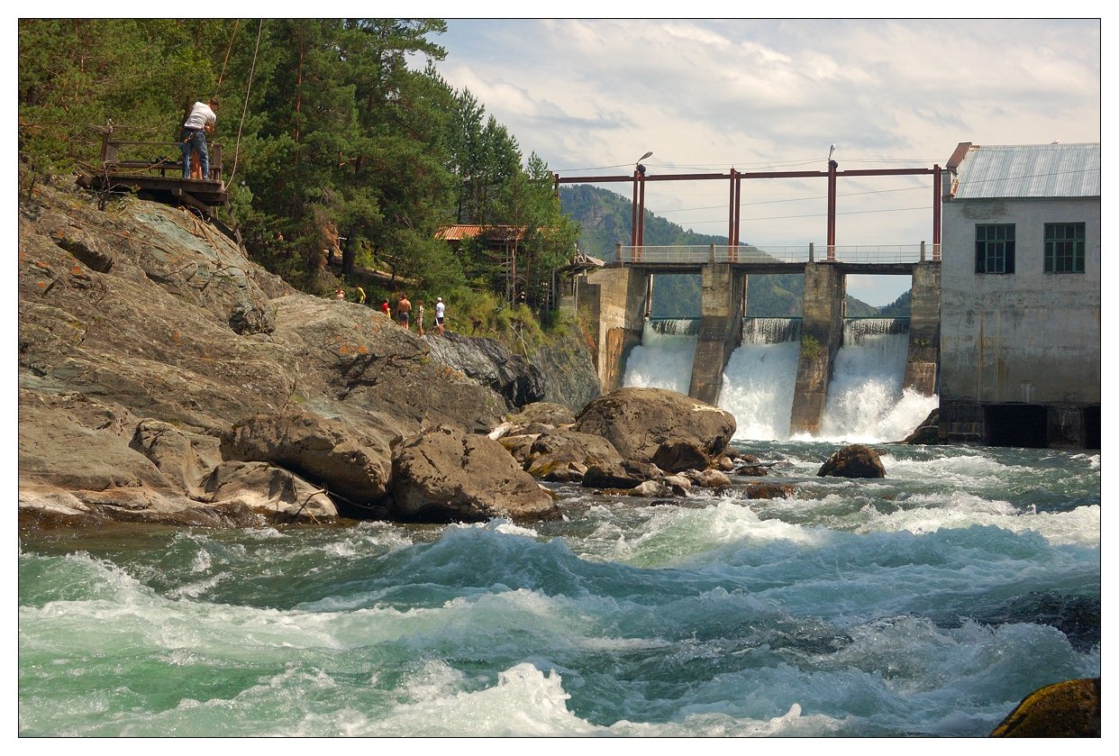 photo "Chemal station of hydroelectric" tags: landscape, architecture, water