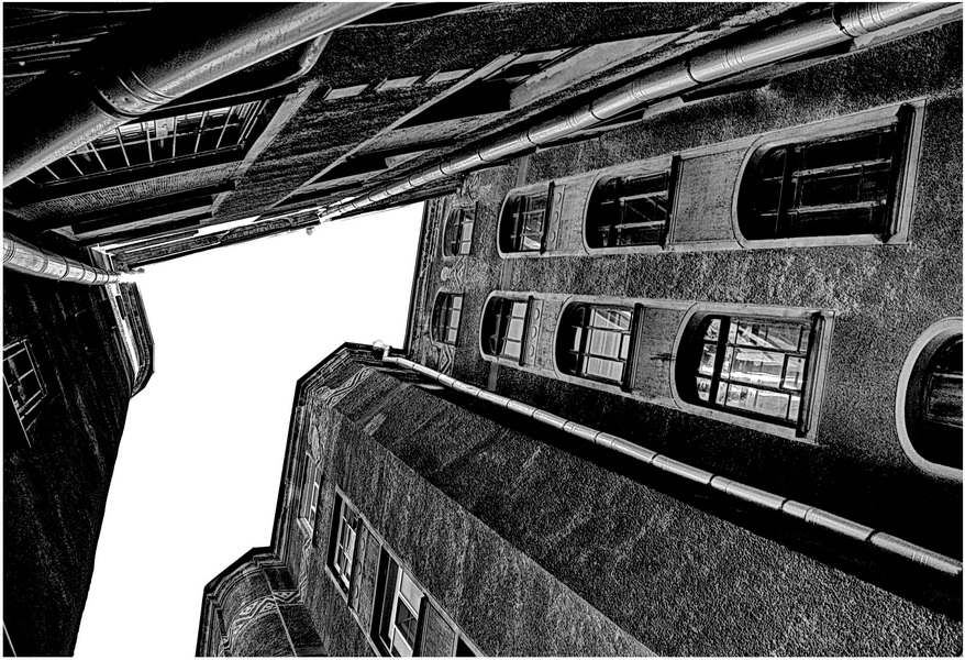 photo "***" tags: black&white, city, 