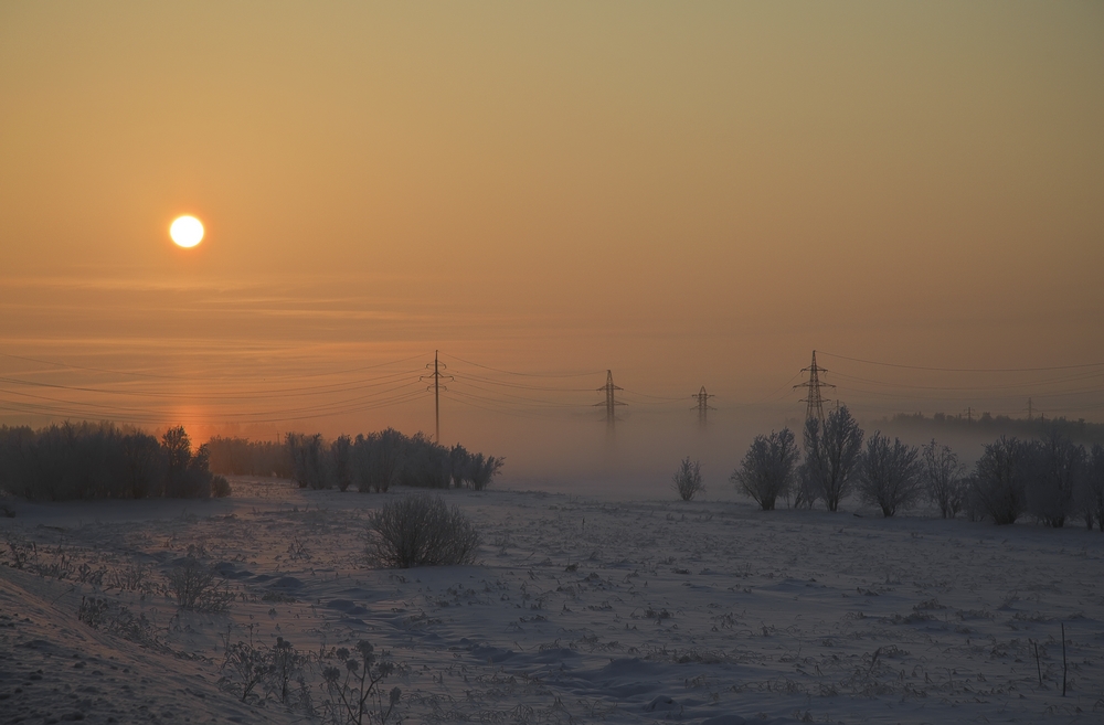 photo "***" tags: landscape, sunset, winter