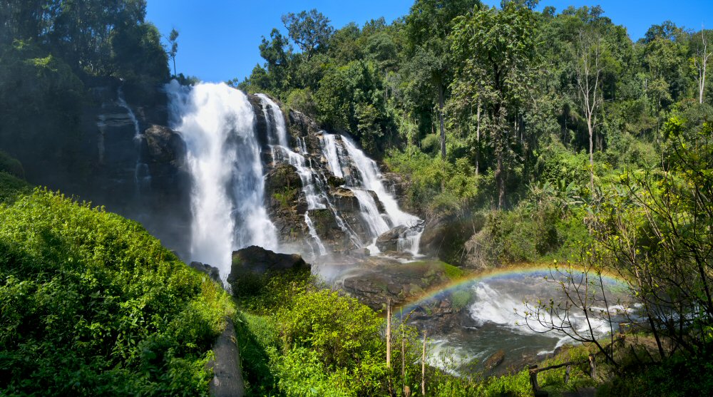 photo "Rainbow at the Wachirathan waterfall" tags: travel, panoramic, Asia