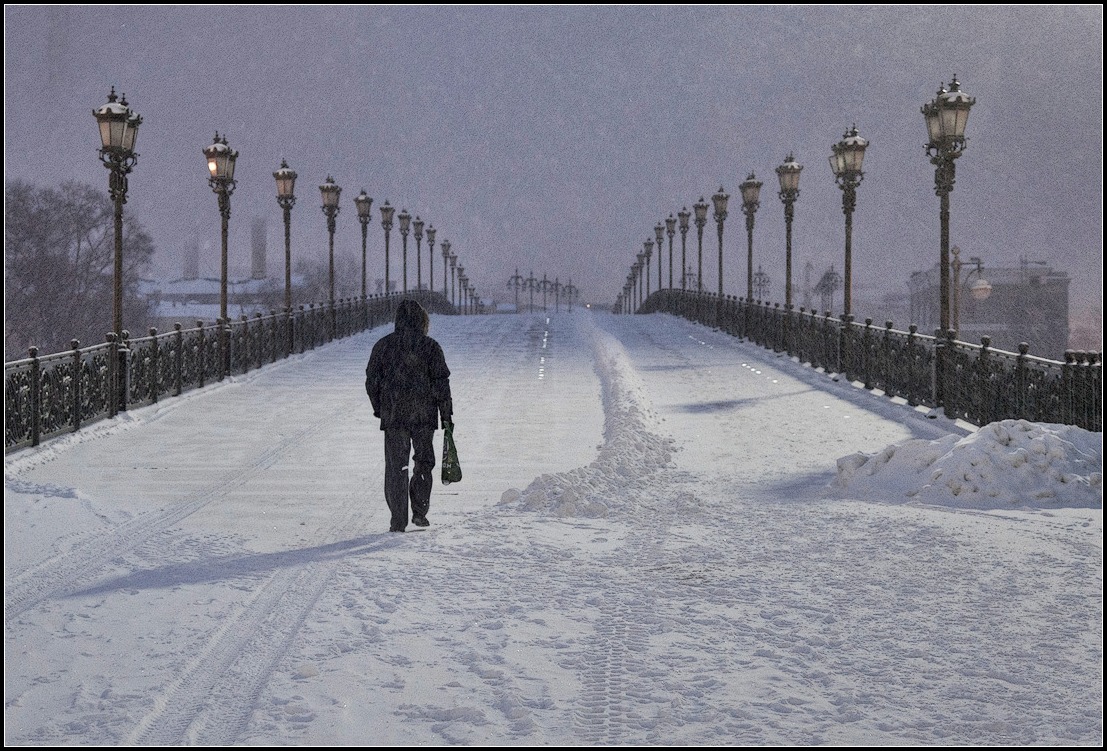 фото "московский снегопад" метки: город, пейзаж, зима