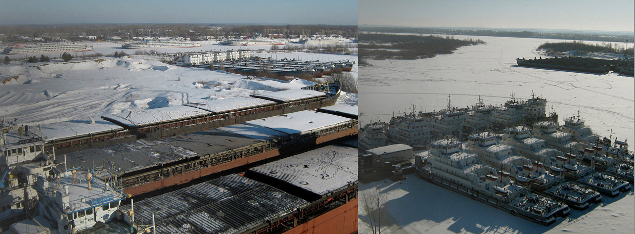 photo "Workers of the rivers." tags: technics, landscape, winter