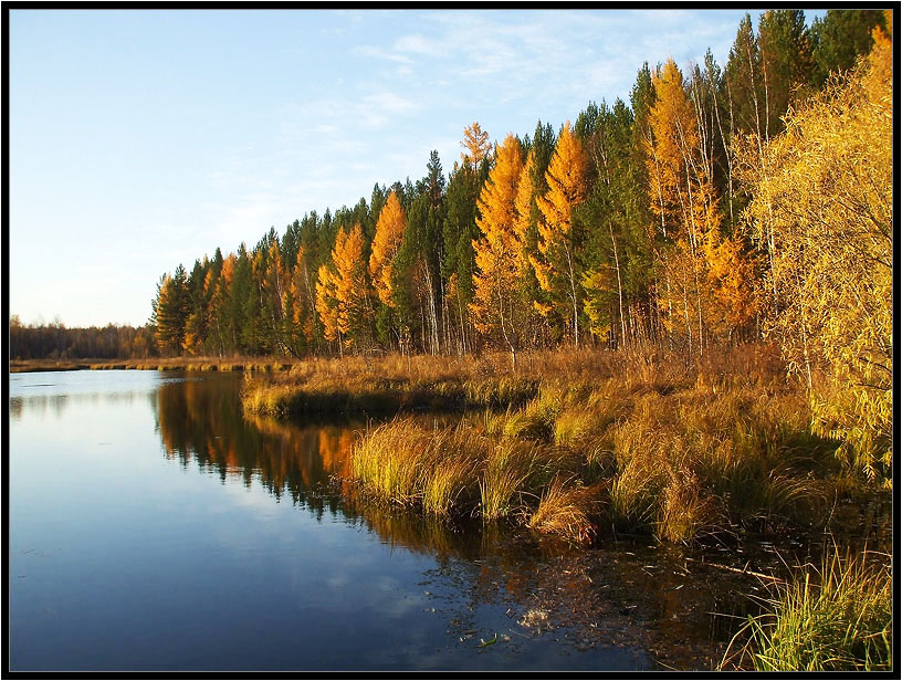 photo "Autumn mirrors Siberia" tags: landscape, nature, autumn
