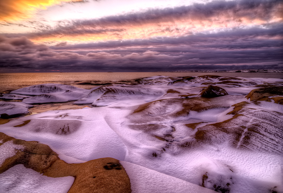 фото "Winter by the sea....." метки: пейзаж, закат, зима