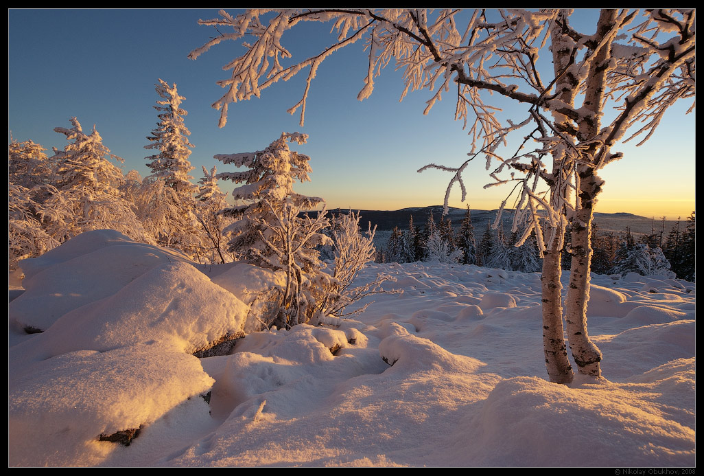 фото "На закате / 0184_0096" метки: пейзаж, закат, зима