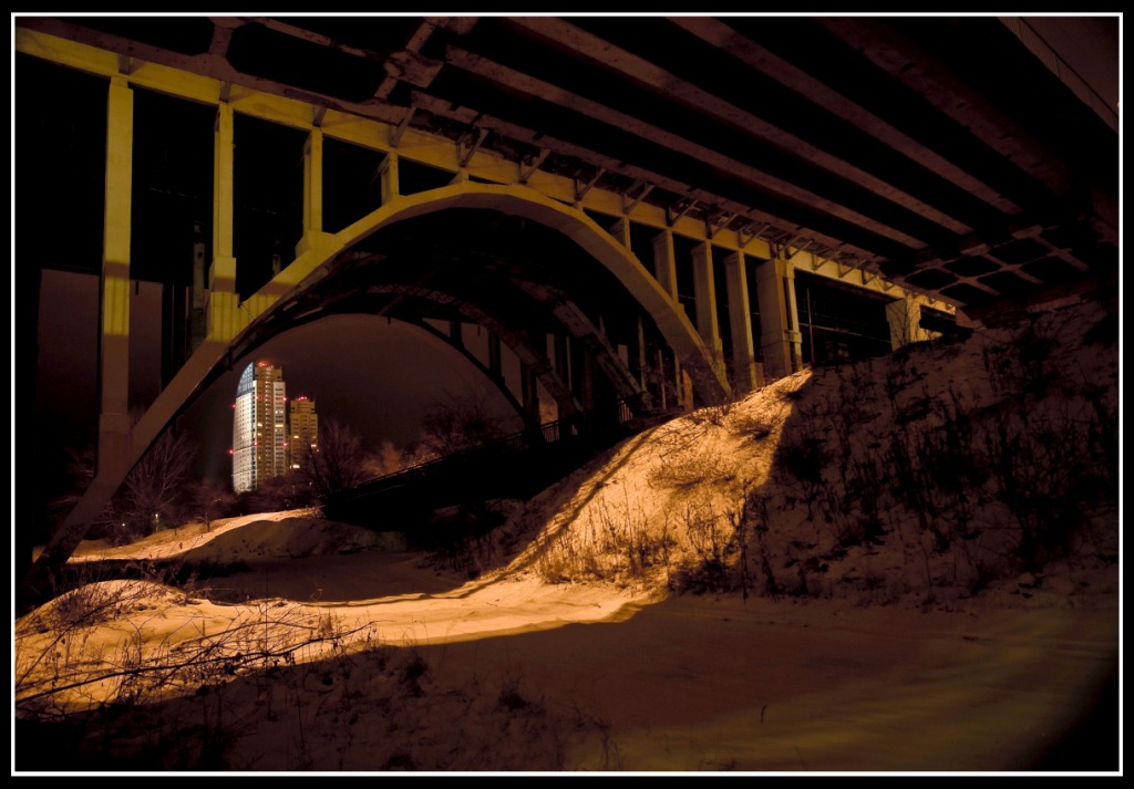 фото "Вид из-под мостов вечером" метки: архитектура, город, пейзаж, 