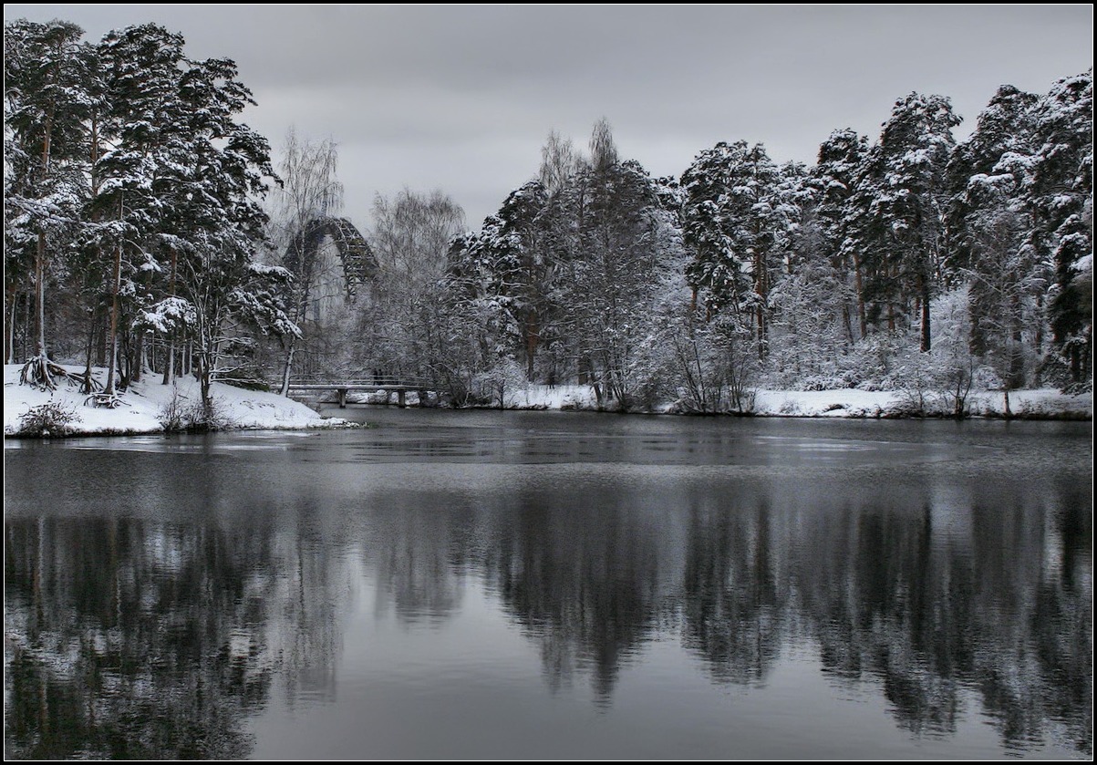 photo "Over black water" tags: landscape, water, winter