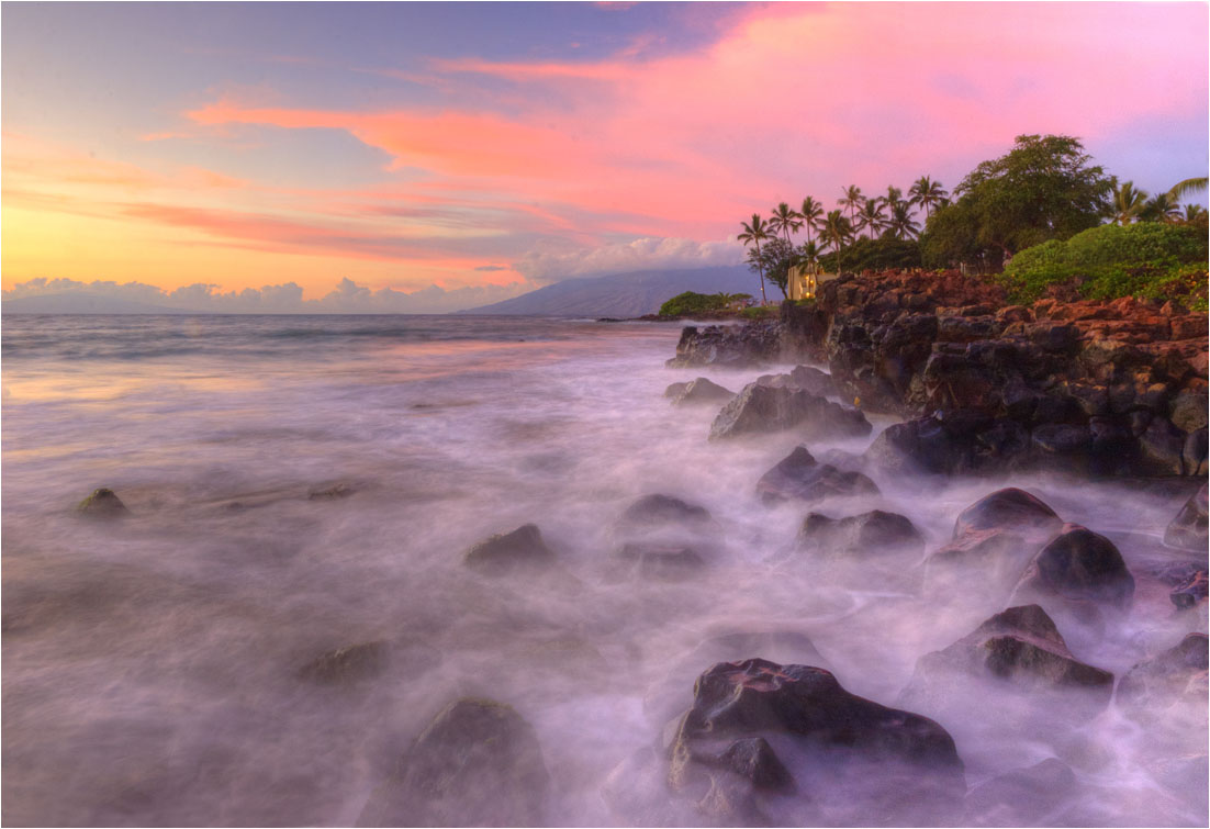 photo "Misty Surf" tags: landscape, sunset, water