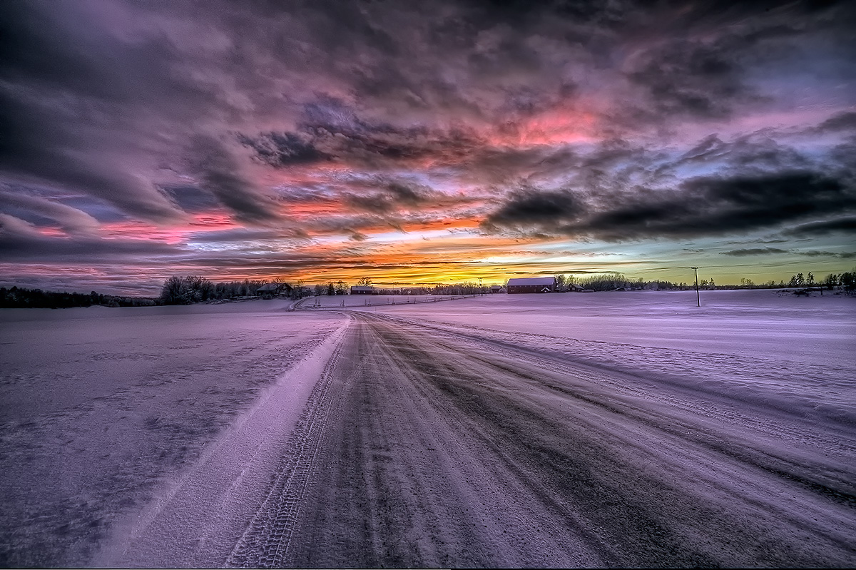 photo "New Years Evening 2010.." tags: landscape, sunset, winter