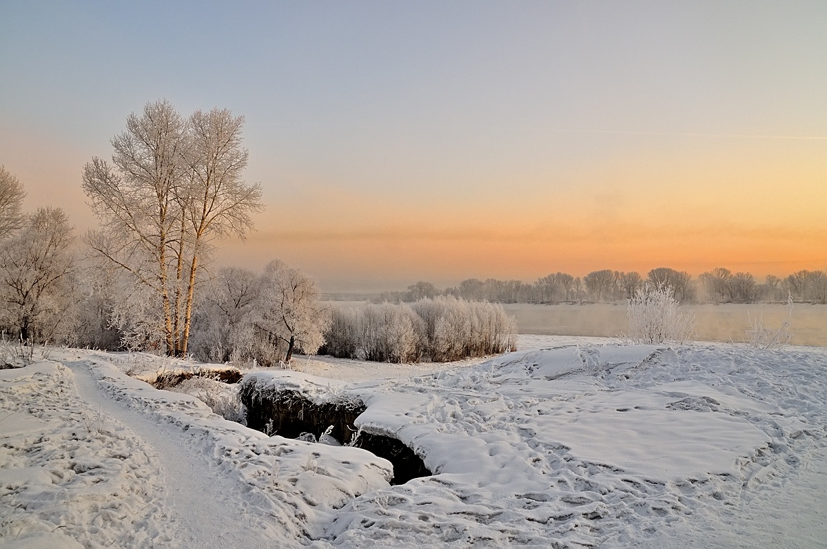 фото "***" метки: пейзаж, закат, зима