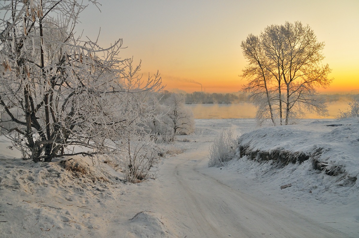 photo "***" tags: landscape, sunset, winter