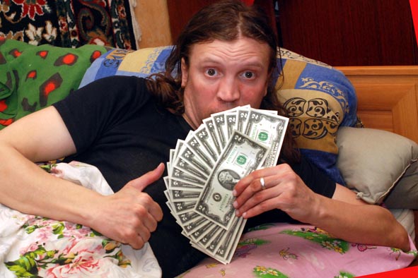 photo "Счастье, удача, доллар, банкнота счастья, портрет, идиотmaslennikov, maslennikov dimitryu, obninsk," tags: portrait, man