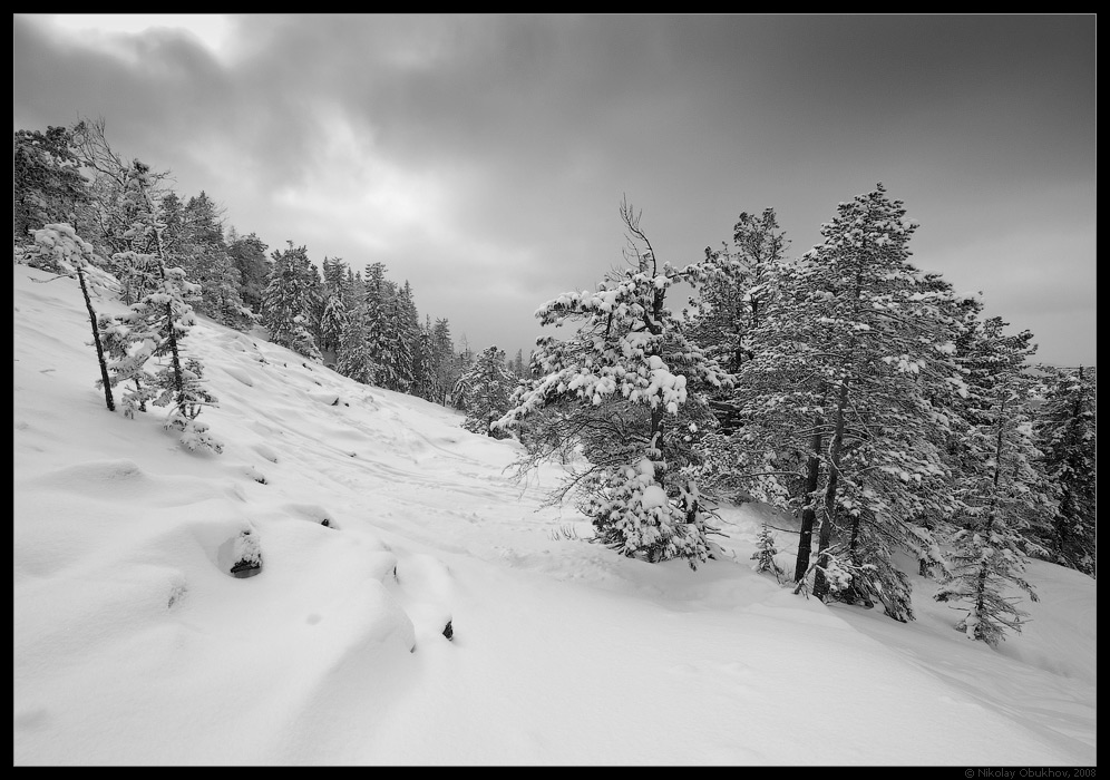 фото "Облачно... / 0184_0125bw" метки: пейзаж, черно-белые, горы