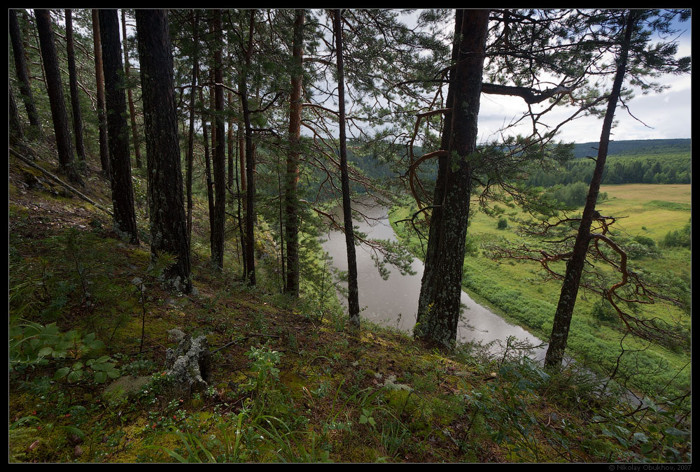 photo "On the Slope / 0178_0027" tags: landscape, forest, mountains, river, summer