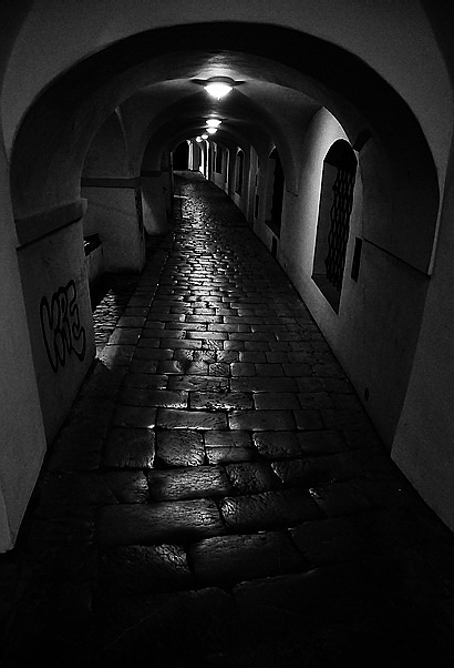photo "Ночной аркада-2" tags: black&white, 