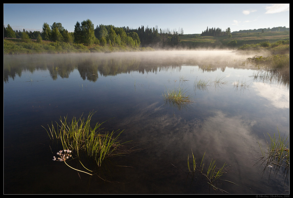 photo "Morning / 0186_0065" tags: landscape, fog, river, summer, water