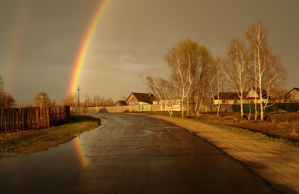 photo "first rainbow." tags: landscape, spring, water