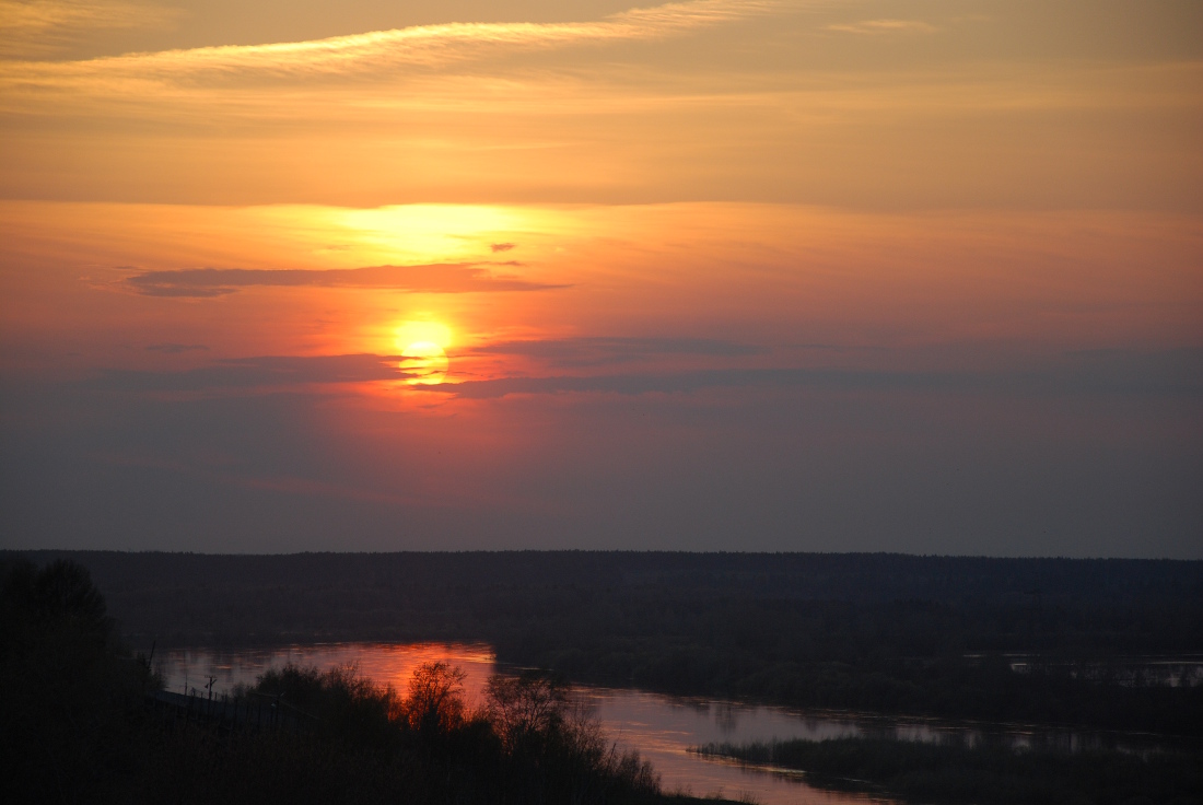 photo "Dusk on the Vyatka river" tags: landscape, spring, sunset