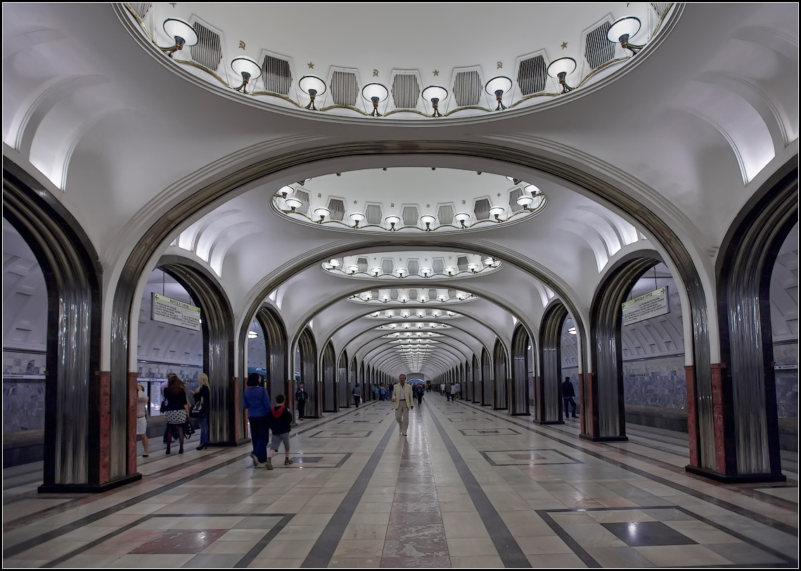фото "метро. станция Маяковская" метки: интерьер, город, 