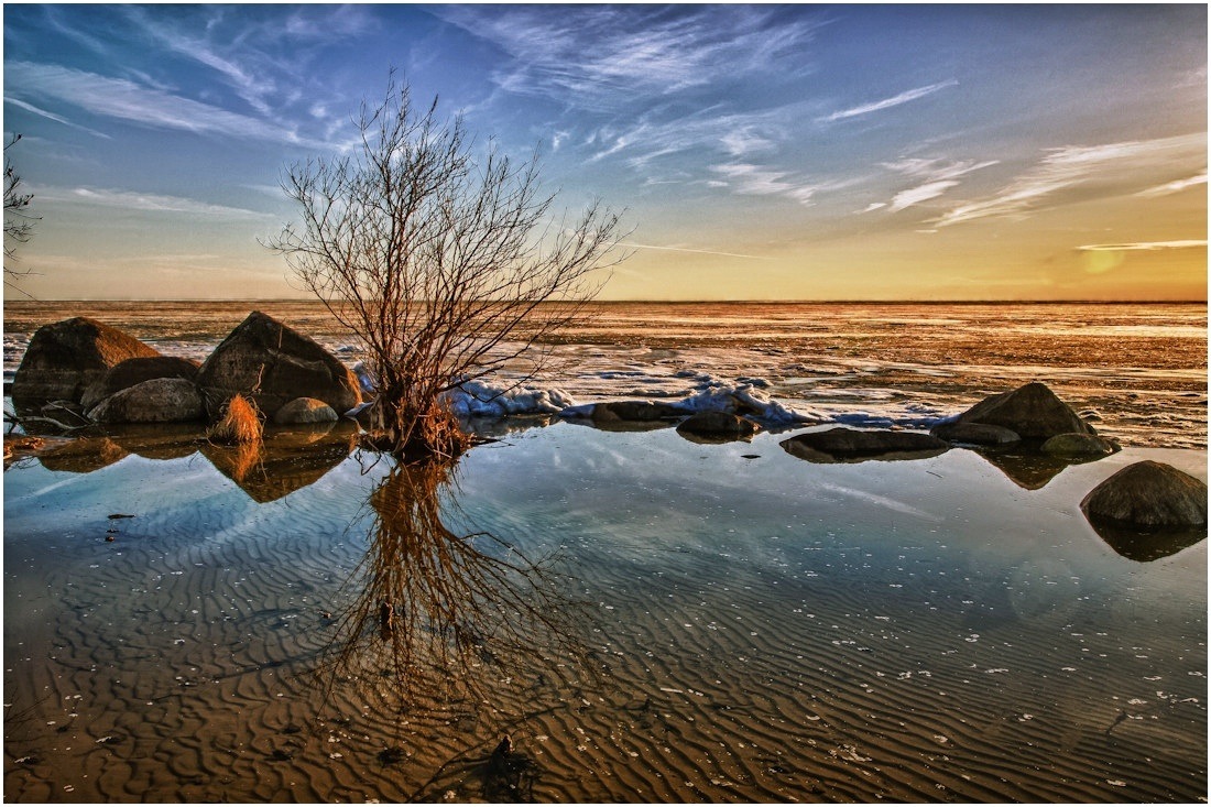 фото "Зеркально" метки: пейзаж, вода, закат