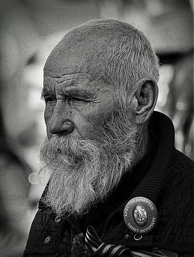 фото "В День Победы" метки: портрет, черно-белые, мужчина