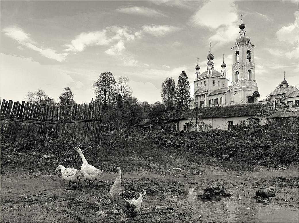 фото ""Жили у бабуси..."" метки: архитектура, природа, пейзаж, домашние животные