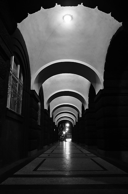 photo "Ночной аркада-3" tags: black&white, 