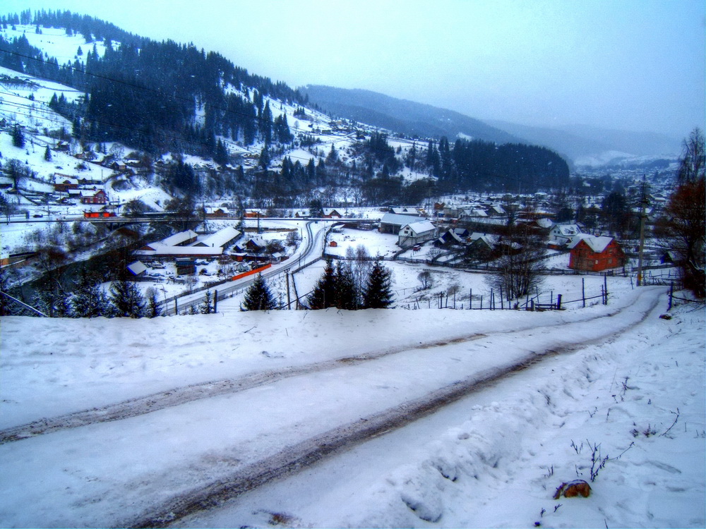 фото "Winter road" метки: пейзаж, горы, зима