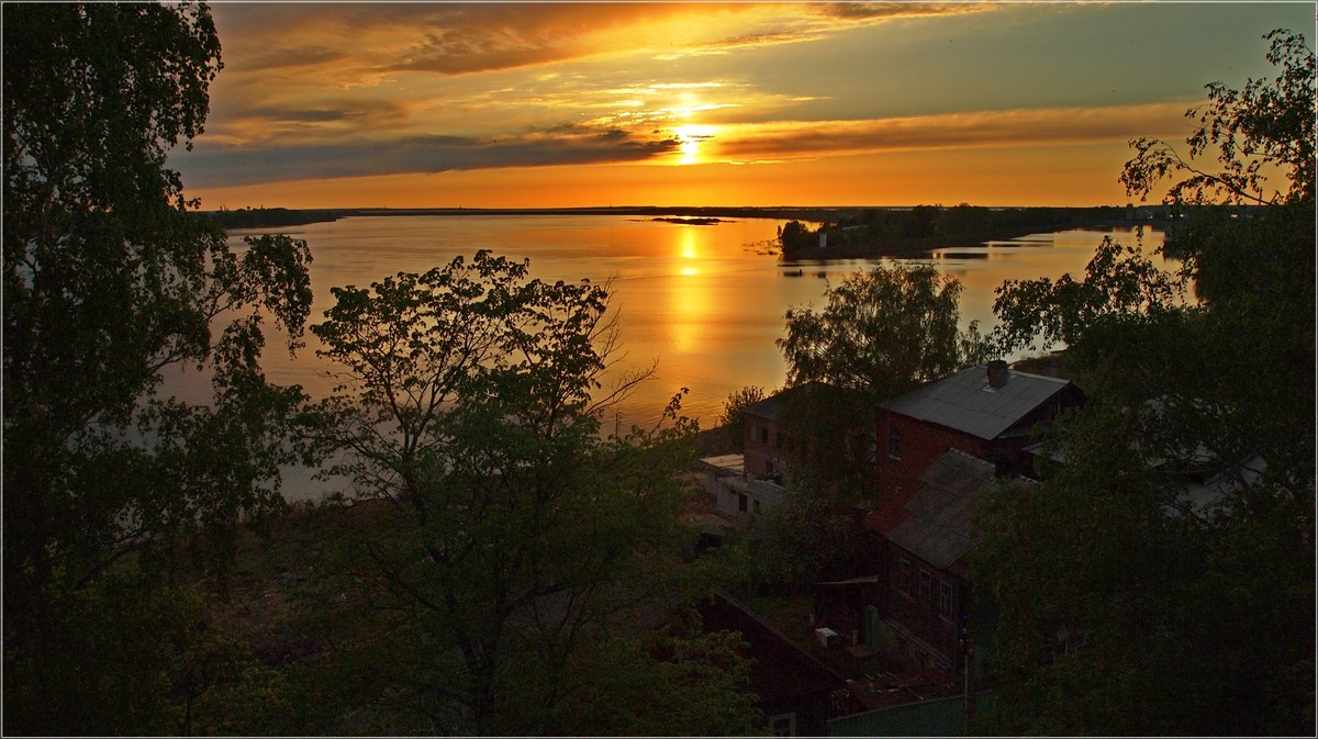 фото "Sunset on the Volga bank" метки: пейзаж, вода, закат