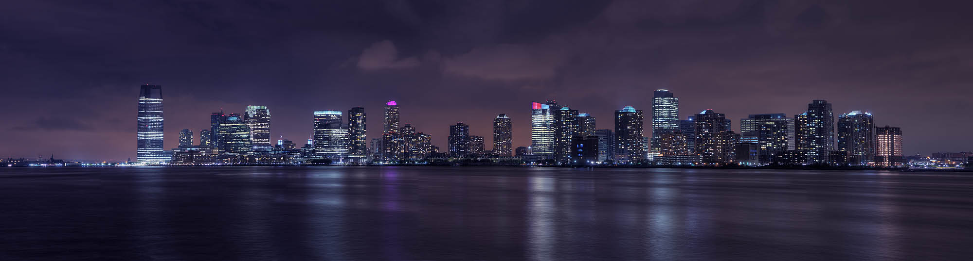 photo "Jersey City" tags: landscape, panoramic, HDR, New York City, night, sunset