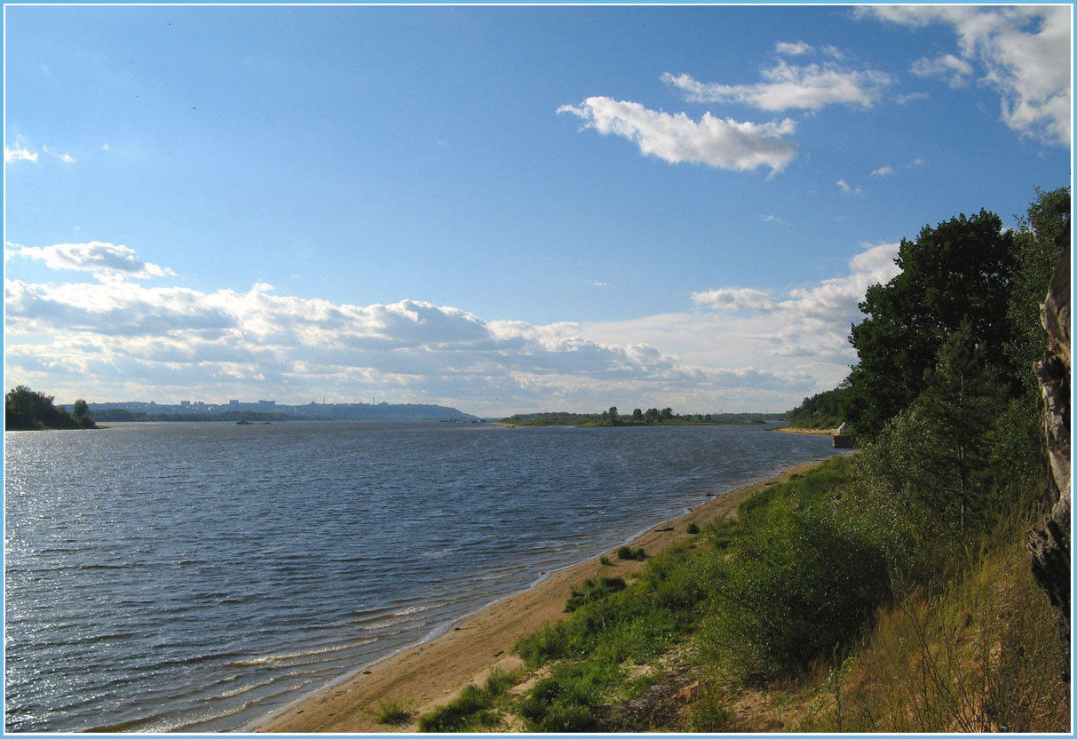 фото "Волга у Н.Новгорода. Июль." метки: пейзаж, вода, лето
