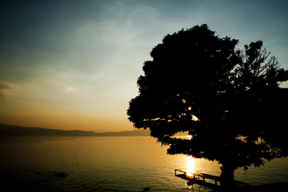 photo "Sunset by the lake" tags: landscape, 