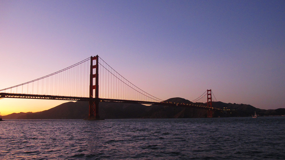 фото "Golden gate bridge" метки: пейзаж, архитектура, Америка, США, Сан-Франциско, закат, мост, океан