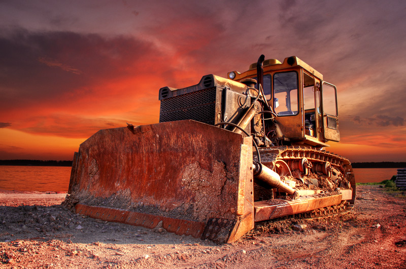 photo "Fiery tractor" tags: technics, technique, tractor, трактор