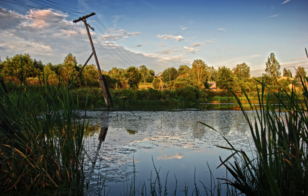 photo "Silent evening" tags: landscape, summer, village, water