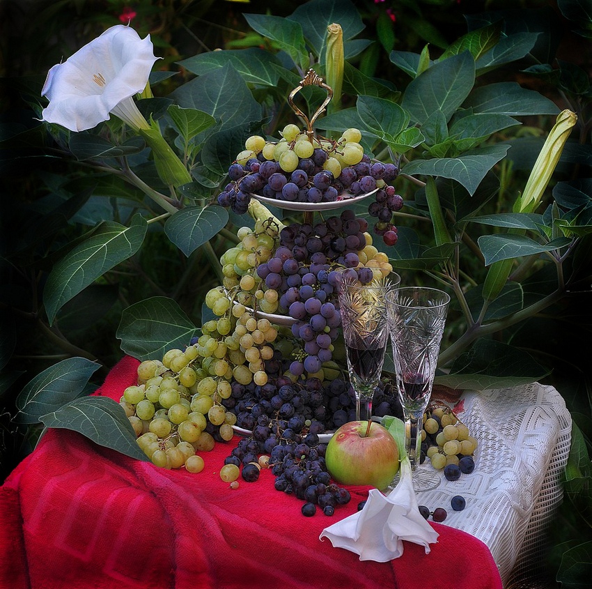 фото "Дурман и виноград-2" метки: натюрморт, вино, виноград