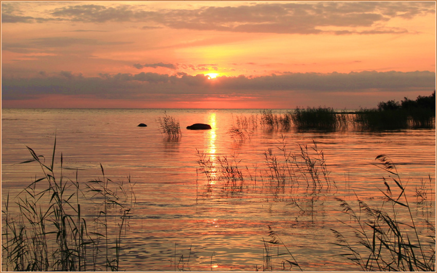 photo "***" tags: landscape, summer, sunset, water