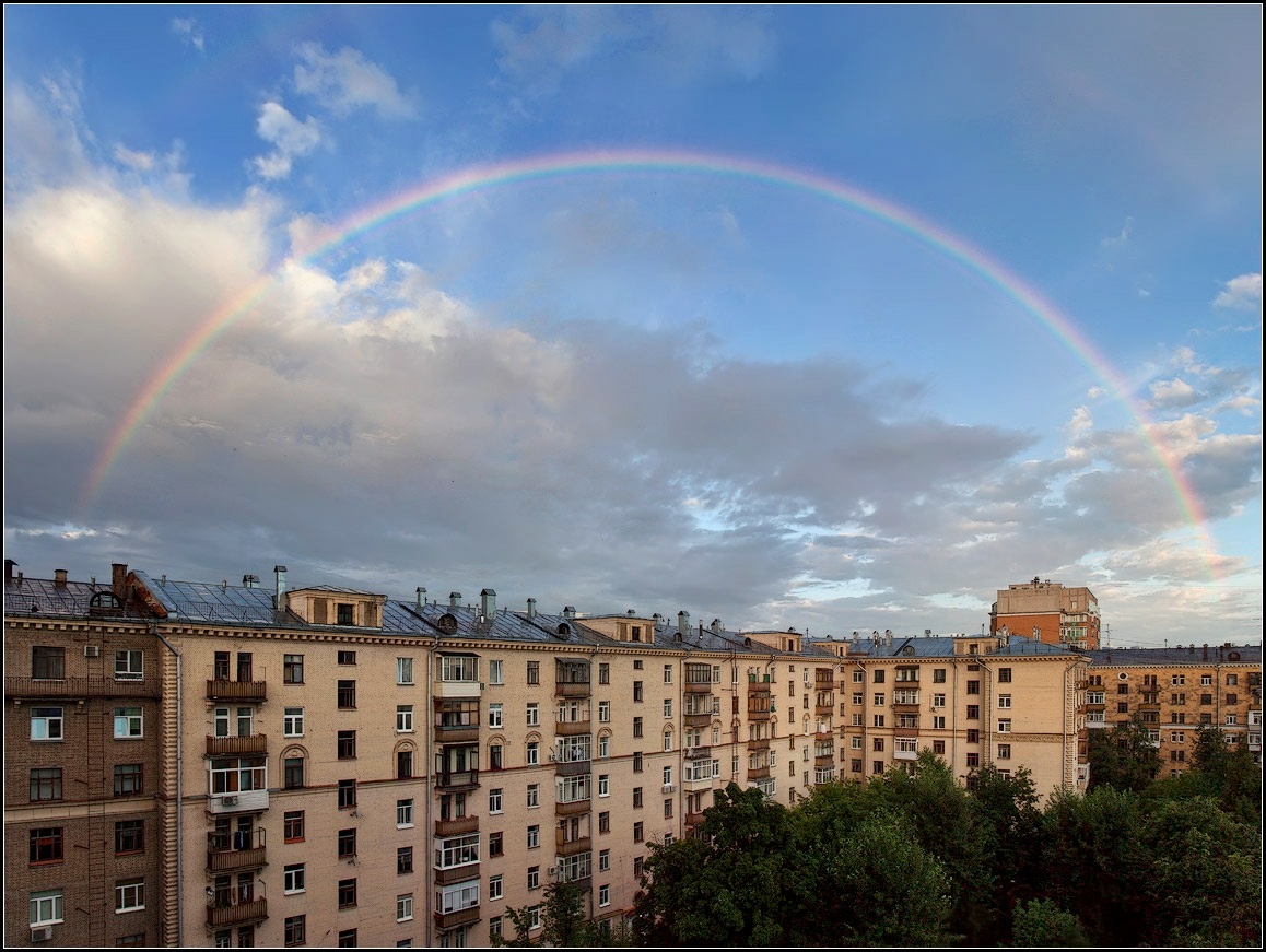 photo "my rainbow in my backyard))" tags: city, panoramic, 